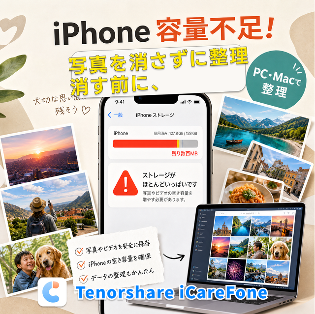 iPhone ストレージいっぱい