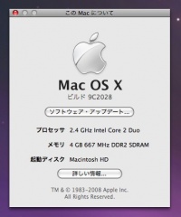 Mac OS X 10.5.2 (9C2028)