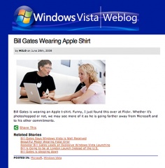 Windows Vista Weblog