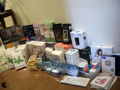 集まった協賛品の一部
