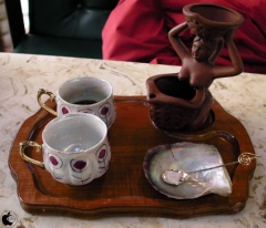 真珠入りコーヒー