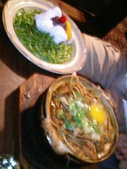 甘口抹茶小倉スパと味噌煮込みスパ