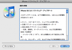 iPhone OS 3.0 ソフトウェア
