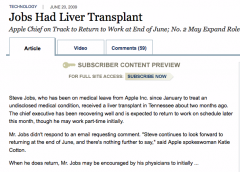Jobs Had Liver Transplant