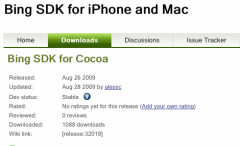 Bing SDK for iPhone and Mac