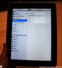 iPad ファイル共有設定