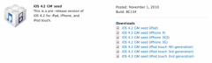 iOS 4.2 Golden Master