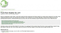Front Row Enabler for Lion