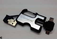 clipSYNC - Keychain Charge & Sync Cable for Mini & Micro USB Devices