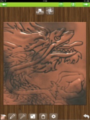 彫る 銅板レリーフ