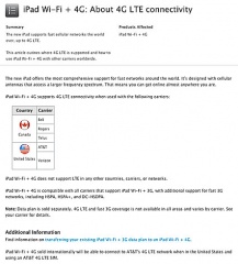 iPad Wi-Fi + 4G: About 4G LTE connectivity
